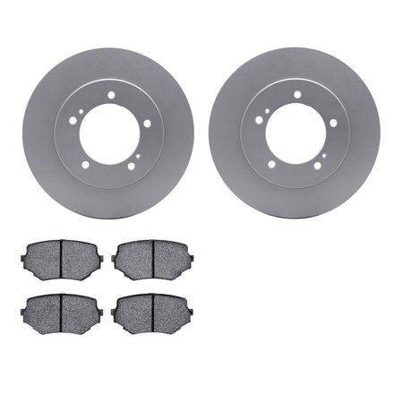 DYNAMIC FRICTION CO 4302-01003, Geospec Rotors with 3000 Series Ceramic Brake Pads, Silver 4302-01003